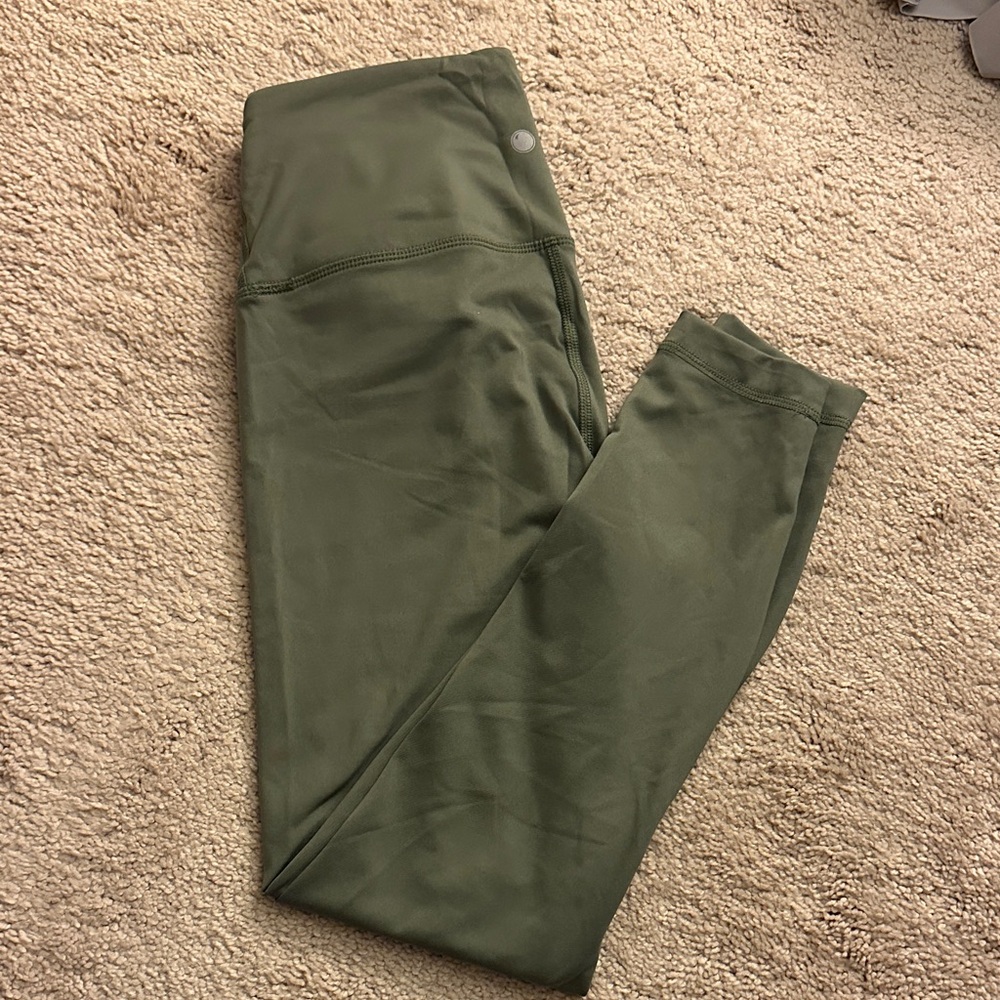 Green yogalicious leggings full length